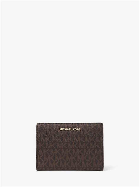 michael kors medium logo slim wallet